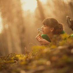 l'image représente une personne dans la nature