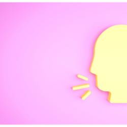 icone jaune d'un homme qui tousse sur un fond rose