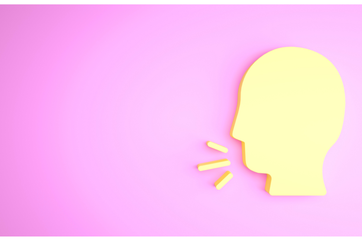 icone jaune d'un homme qui tousse sur un fond rose